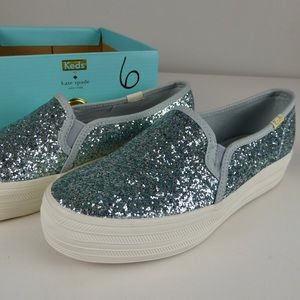 Kate Spade NY Keds Glitter Dipped Platform Sneaker